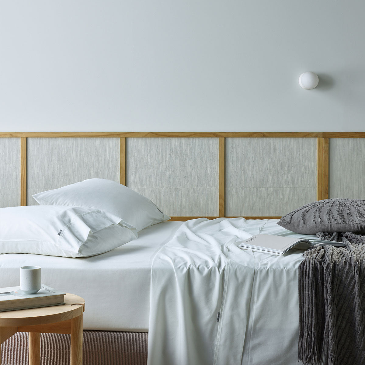 Bianca Natural Sleep Recycled Cotton and Bamboo Sheet Set - Eco-Friendly Bedding