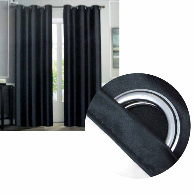 Blockout Eyelet Curtains - 137 x 213cm Pair