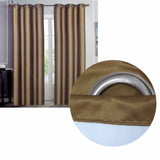 Emporio Hudson Coated Blockout Eyelet Curtains — Camel Pair 137 x 213cm — Allure Home Collections