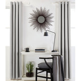 Designers Choice Linen Cotton Coated Eyelet Curtains — Grey Pair 140 x 213cm — Allure Home Collections