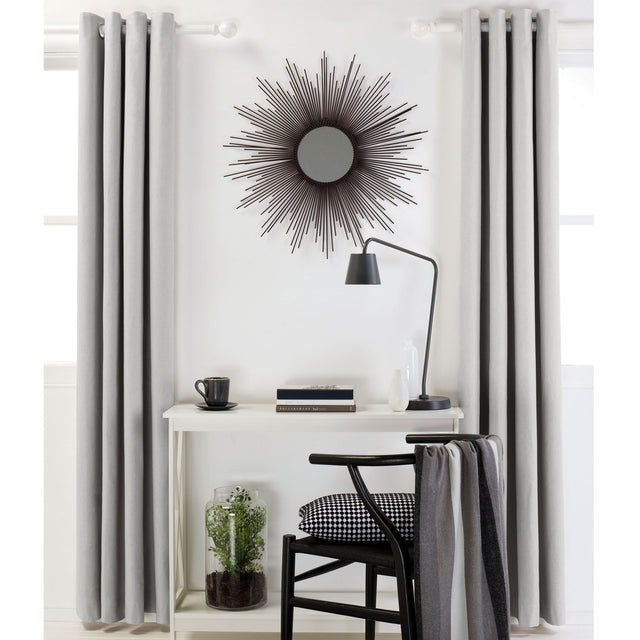 Designers Choice Linen Cotton Coated Eyelet Curtains — Grey Pair 140 x 213cm — Allure Home Collections
