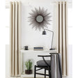 Designers Choice Linen Cotton Coated Eyelet Curtains — Natural Pair 140 x 213cm — Allure Home Collections