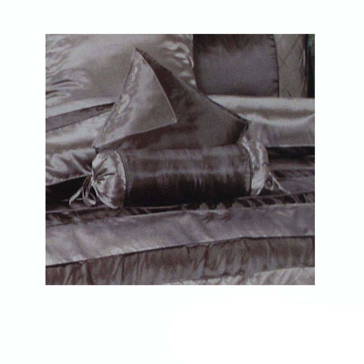 Boudoir Caledonia Pintucked Cushion Cover — Black and Silver — Allure Home Collections