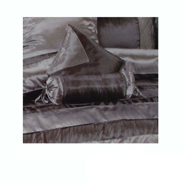 Boudoir Caledonia Pintucked Cushion Cover — Black and Silver — Allure Home Collections