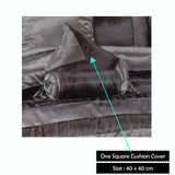 Boudoir Caledonia Pintucked Cushion Cover — Black and Silver — Allure Home Collections