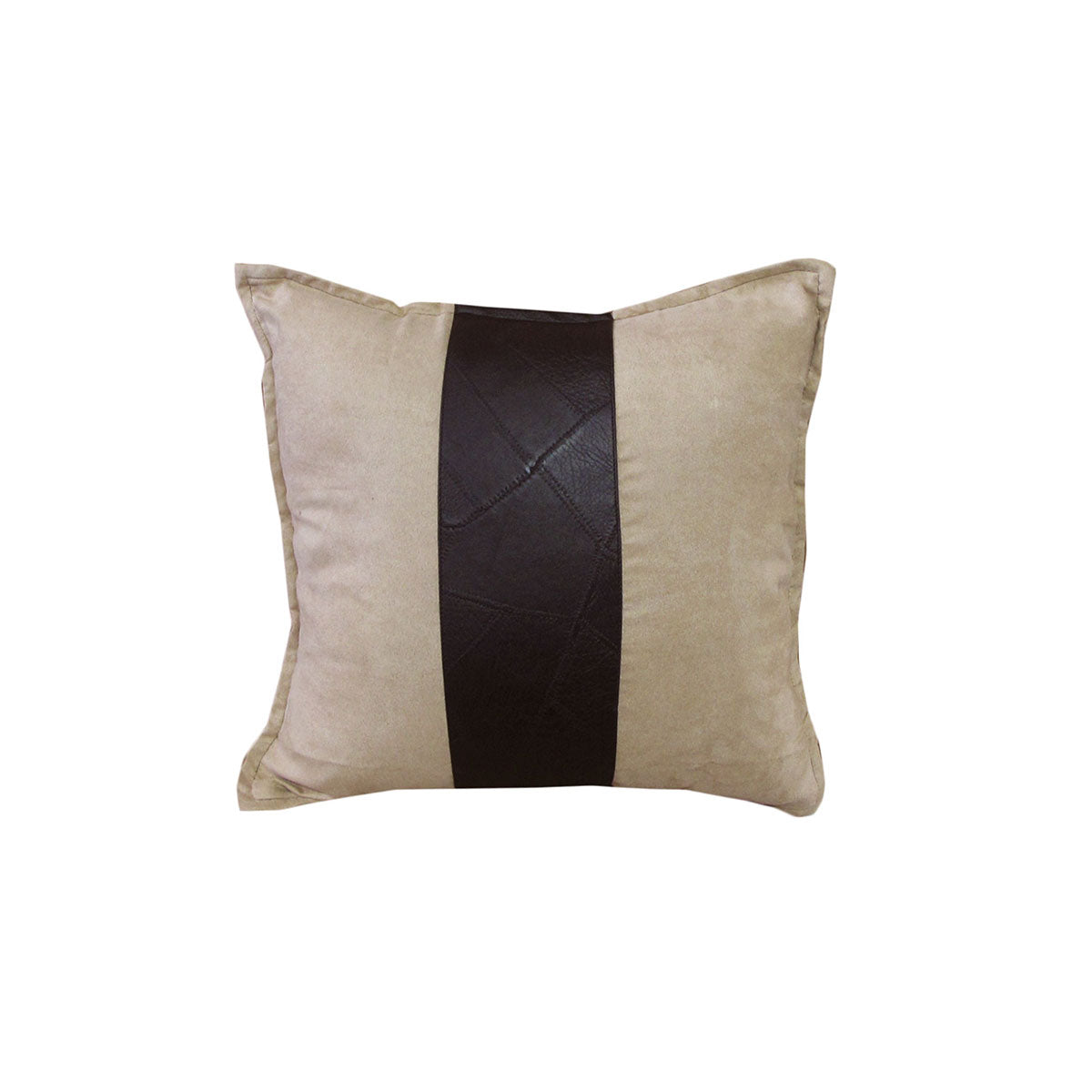 Phase 2 Studio Faux Suede and Faux Leather Cushion Cover — 40 x 40cm — Allure Home Collections