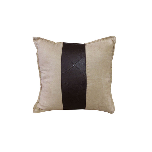 Phase 2 Studio Faux Suede and Faux Leather Cushion Cover — 40 x 40cm — Allure Home Collections