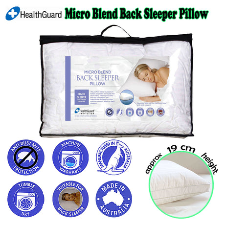 Easyrest Micro Blend Back Sleeper Pillow — Hollow Polyester and Microfibre — Allure Home Collections