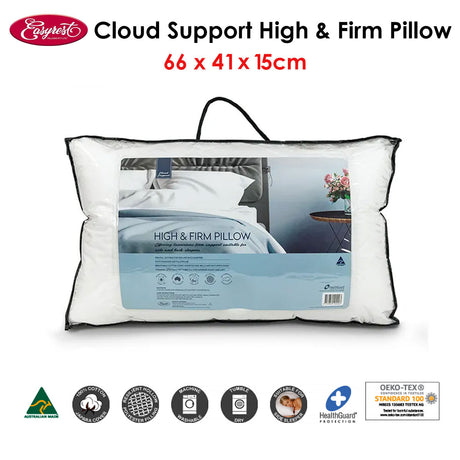 Easyrest Cloud Support High and Firm Pillow — 66x41x15cm, Side and Back Sleepers — Allure Home Collections