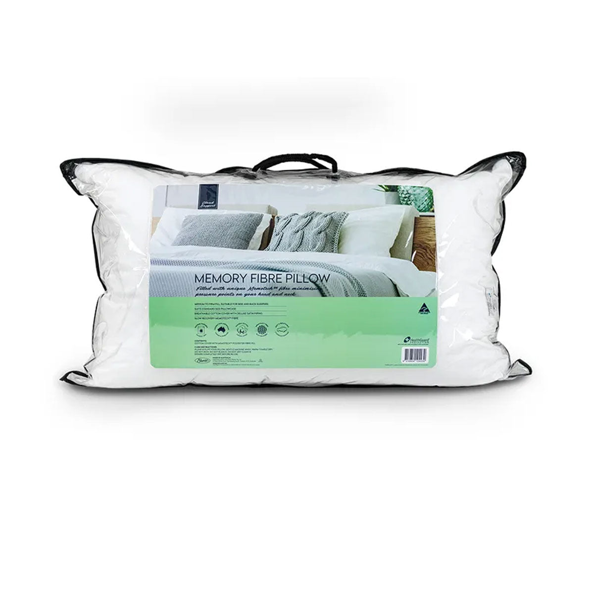 Easyrest Cloud Support Memory Fibre Pillow — 48x73cm, Memotech Fibre, Medium Support — Allure Home Collections