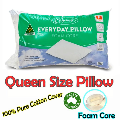 Easyrest Everyday Foam Cored Queen Pillow — Foam Core with Fibre Wrap — Allure Home Collections
