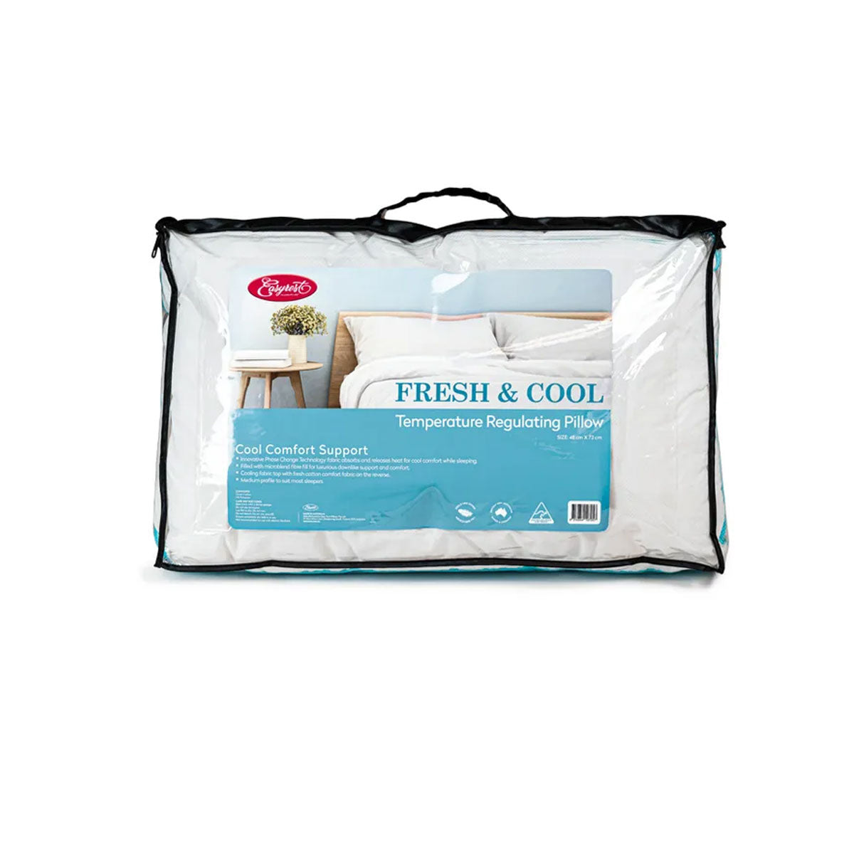 Easyrest Fresh and Cool Standard Pillow — 47x72cm, Phase Change Technology, Australian Made — Allure Home Collections