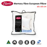 Easyrest Memory Fibre European Pillow — 65x65cm, Australian Made, Soft and Supportive — Allure Home Collections