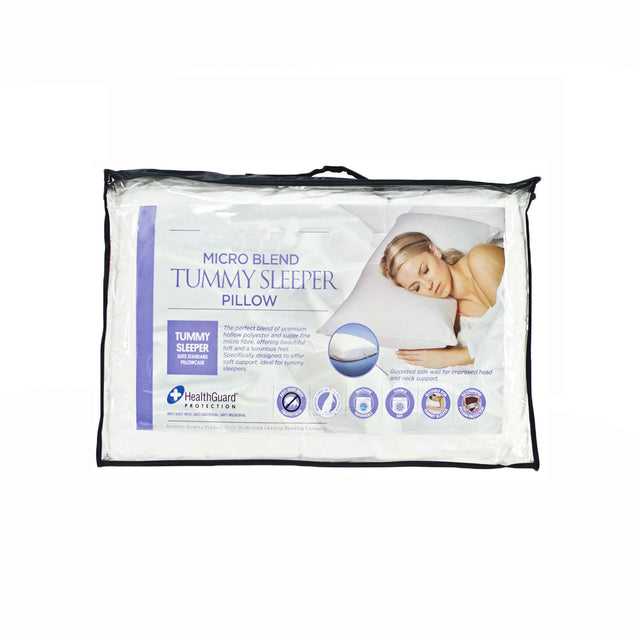 Easyrest Micro Blend Tummy Sleeper Pillow — Hollow Polyester and Microfibre — Allure Home Collections