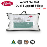 Easyrest Won't Go Flat Dual Support Standard Pillow — 48x73cm, High-Density Foam Core — Allure Home Collections