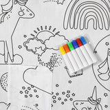 Borrowdale Colour Me In Picnic Blanket, Dream Big Unicorn, 125x125cm