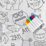 Borrowdale Colour Me In Picnic Blanket, Monster Squad, 125x125cm