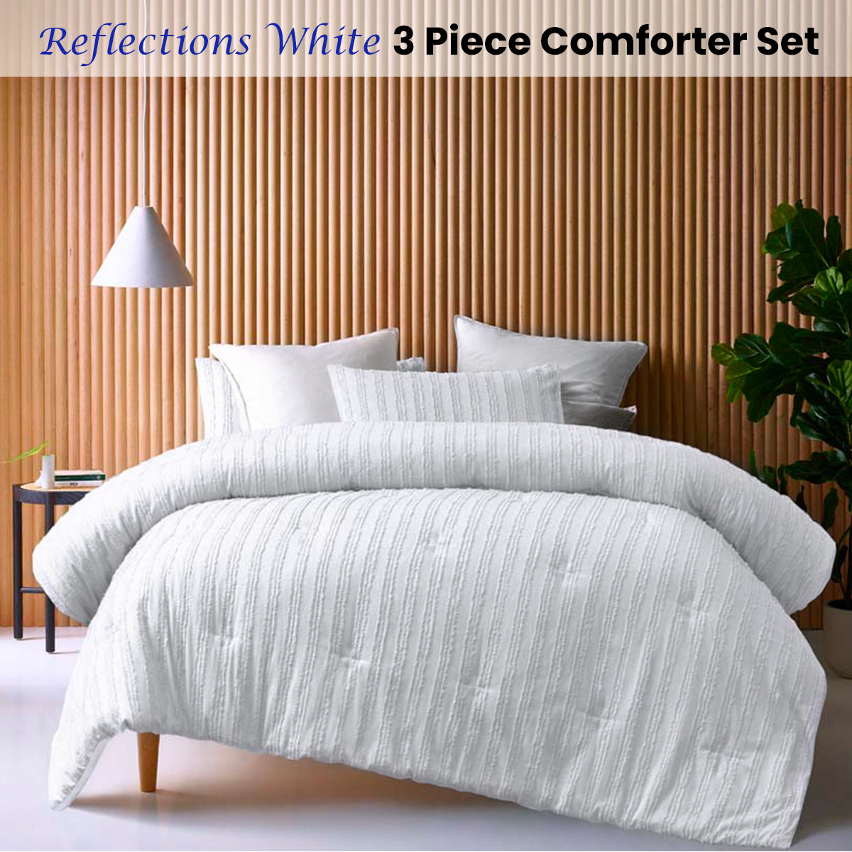 Tirley Reflections Comforter Set, White Queen