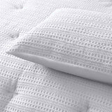 Woodmancote 3pcs Waffle Comforter Set, Queen, White