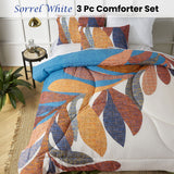 Minsterworth Sorrel Foliage Comforter Set, White Queen