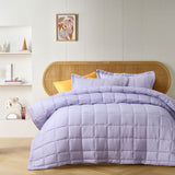 Northleach lilac French linen coverlet king