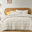 Burford natural French linen coverlet king
