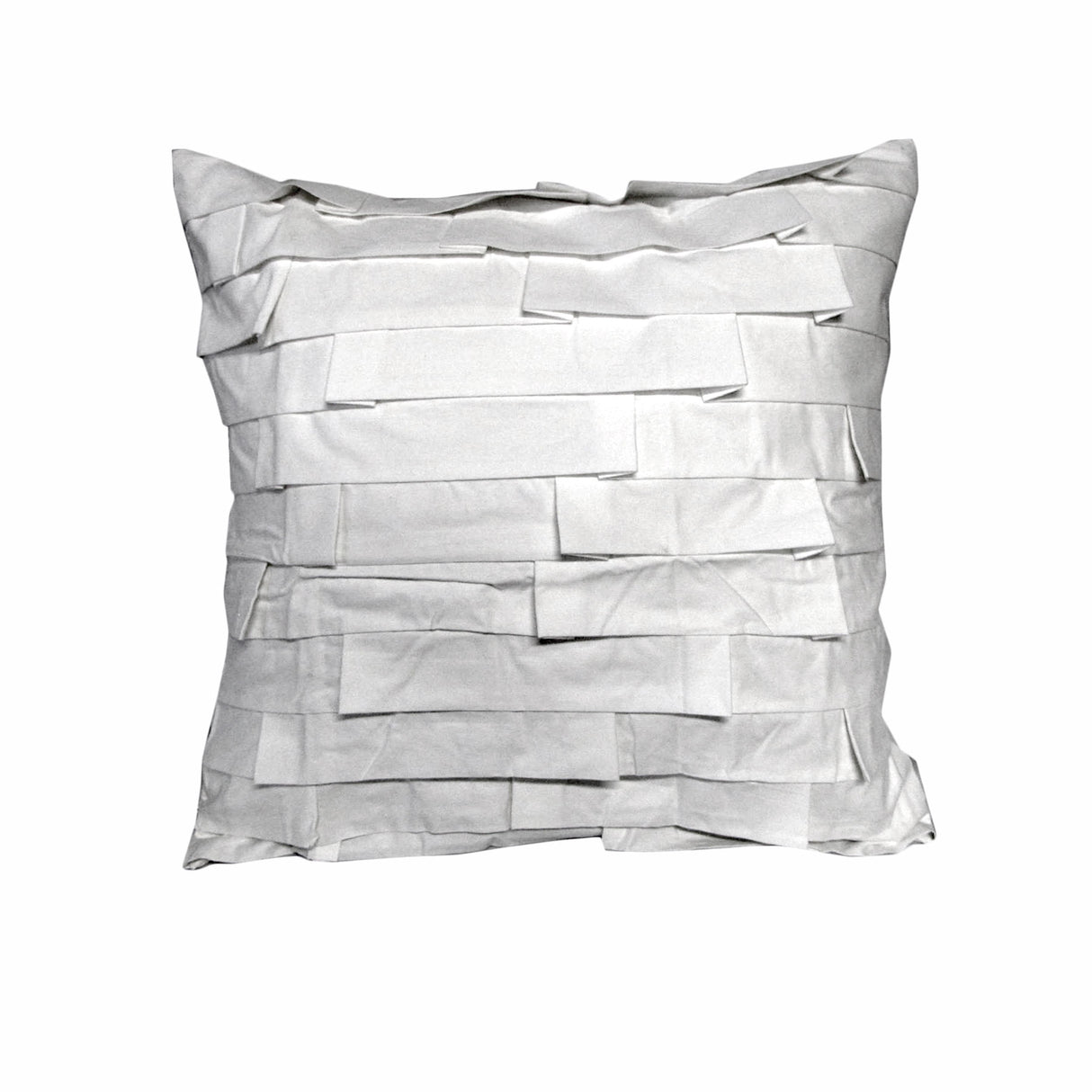 Accessorize Pleats White Filled Cushion — 45 x 45cm Square — Allure Home Collections
