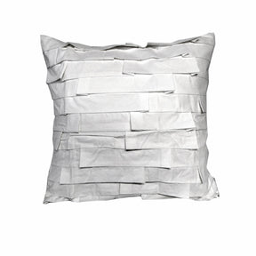 Aoulouz pleated filled cushion white 45 x 45cm