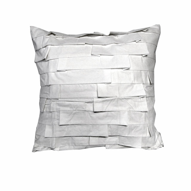 Accessorize Pleats White Filled Cushion — 45 x 45cm Square — Allure Home Collections