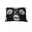 Sequined Black and Silver Breakfast Filled Cushion — Allure Home Collections
