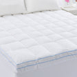 Abersoch 750GSM microball mattress topper queen on a bed