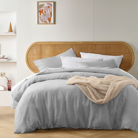 Vintage Design Homewares French Linen Quilt Cover Set — Classic — Allure Home Collections