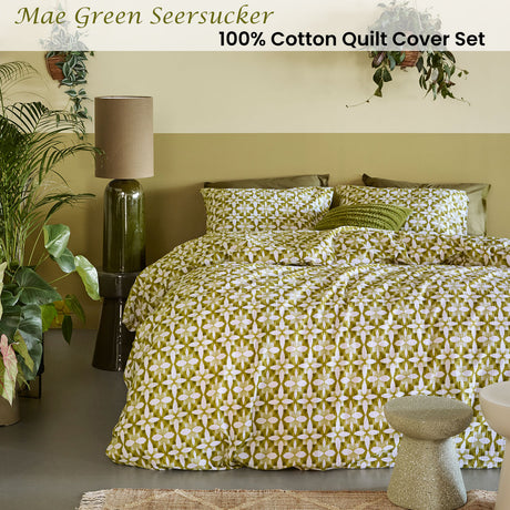Bedding House Mae Seersucker Cotton Quilt Cover Set — Allure Home Collections