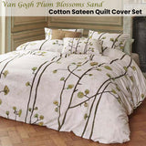 Bedding House Van Gogh Plum Blossoms Sand Cotton Sateen Quilt Cover Set — Allure Home Collections