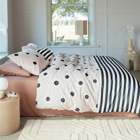 VTWonen Stripe and Eye Natural Cotton Quilt Cover Set — Reversible — Allure Home Collections