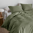 Bedding House Summer Green Seersucker Cotton Quilt Cover Set — Allure Home Collections