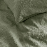 Bedding House Summer Green Seersucker Cotton Quilt Cover Set — Allure Home Collections