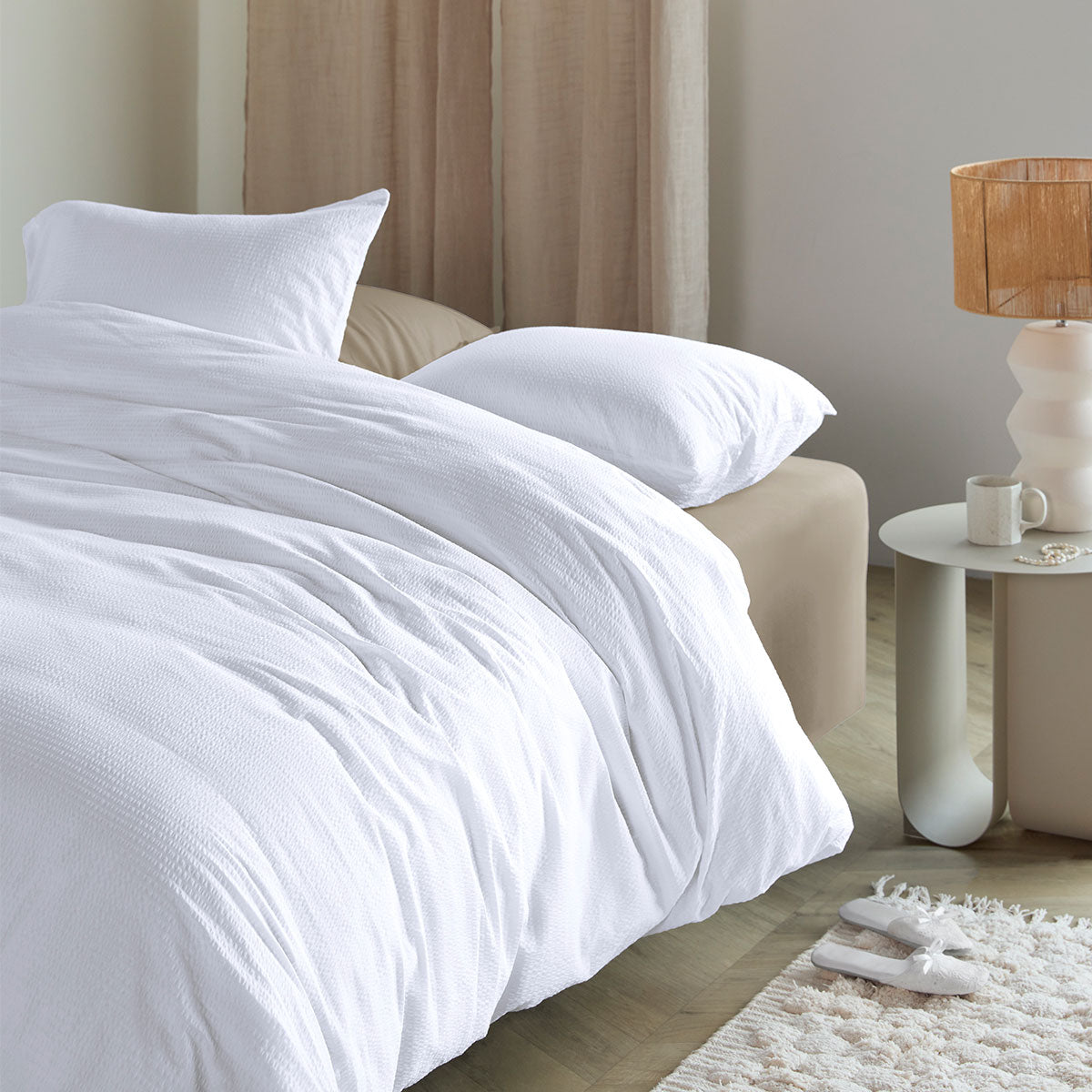 Bedding House Summer Seersucker Cotton Quilt Cover Set — Allure Home Collections