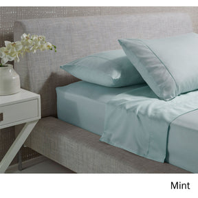 Citta della Pieve mint 1000TC cotton rich sheet set on a bed