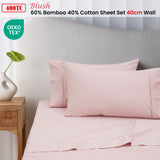 Accessorize 400TC Bamboo Cotton Sheet Set Luxury Breathable Bed Linen for Home