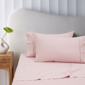 Spoleto blush 400TC bamboo cotton sheet set with deep 50cm wall