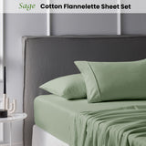 Accessorize Cotton Flannelette Sheet Set — Soft Brushed Bed Linen — Allure Home Collections