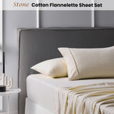 Accessorize Cotton Flannelette Sheet Set — Brushed Soft Warm Bedding — Allure Home Collections
