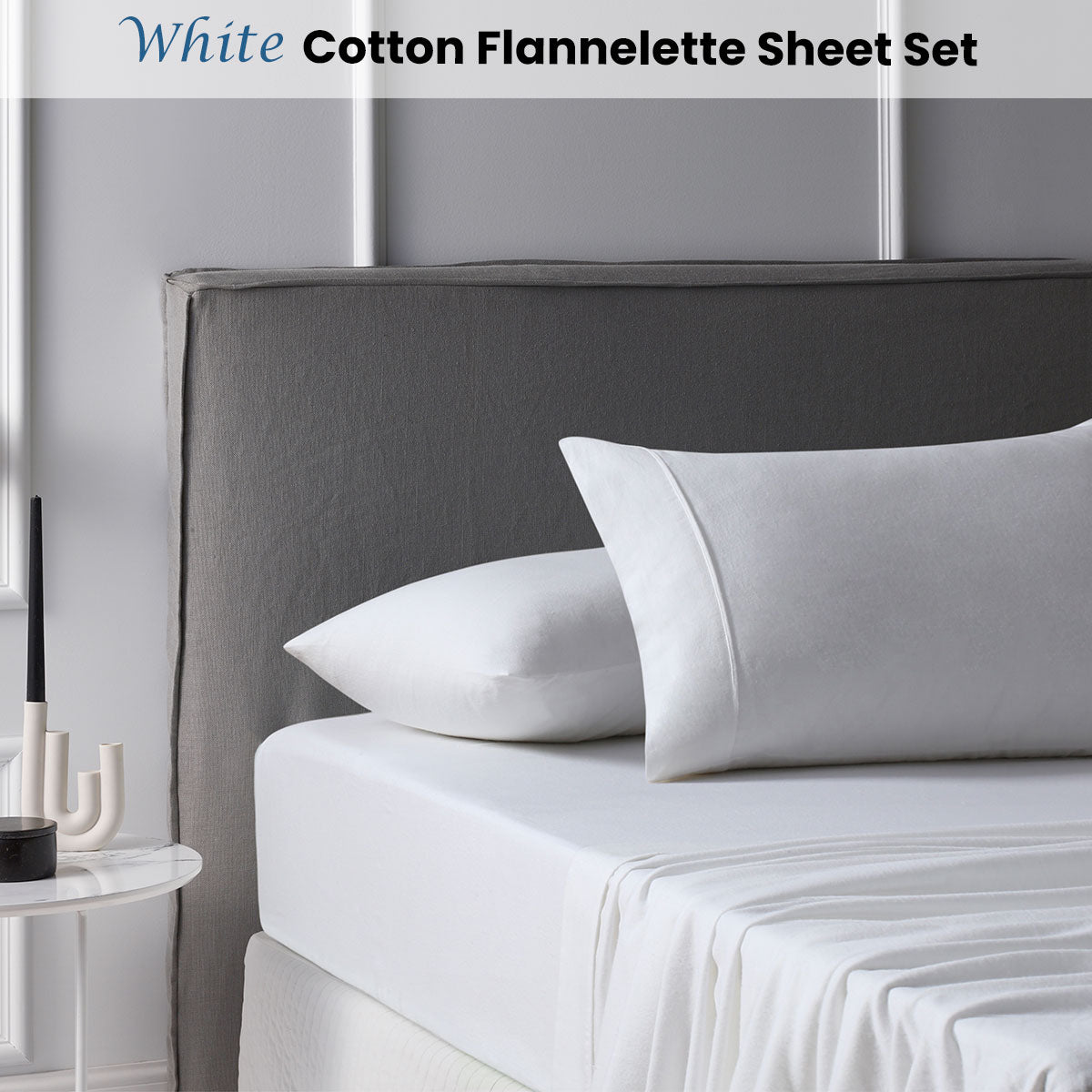 Accessorize Cotton Flannelette Sheet Set — Soft Brushed Winter Bedding — Allure Home Collections
