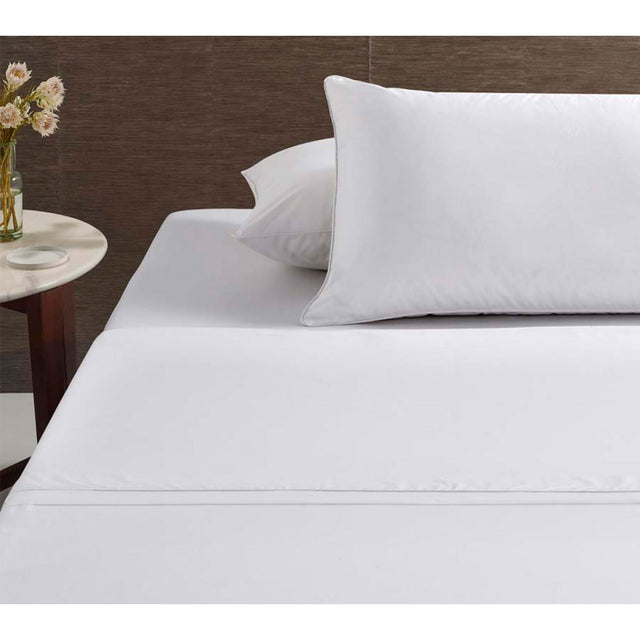 Accessorize White Piped Hotel Deluxe 100% Cotton Sheet Set — Allure Home Collections