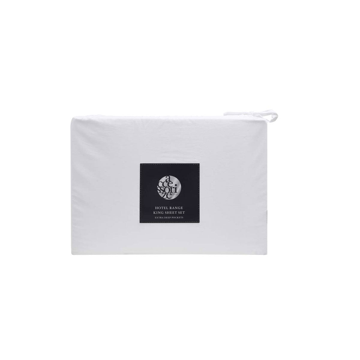 Accessorize White Piped Hotel Deluxe 100% Cotton Sheet Set — Allure Home Collections