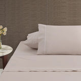 Accessorize Piped Hotel Deluxe 100% Cotton Sheet Set — Luxury Bed Linen — Allure Home Collections