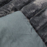 Kempley Arna Charcoal Faux Fur Comforter Set, Queen