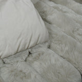 Longney Arna Natural Faux Fur Comforter Set, King