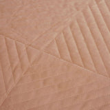 Upper Oddington Velvet Quilted Coverlet Set 3pcs, Clay Pink Queen King